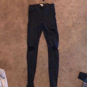 forever 21 ripped jeggings
